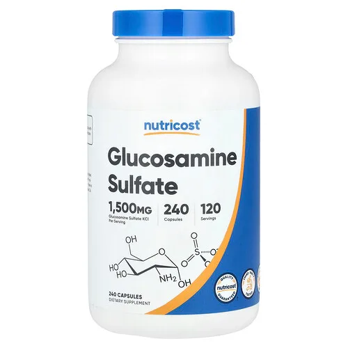 Nutricost, Sulfato de glucosamina, 240 cápsulas (750 mg por cápsula)