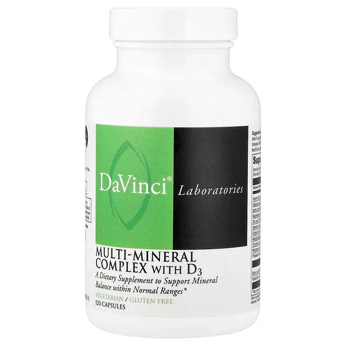DaVinci Laboratories, Complejo multimineral con D3`` 120 cápsulas