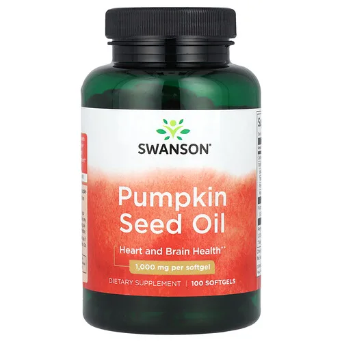 Swanson Vitamins, Aceite de semilla de calabaza, 1000 mg, 100 cápsulas blandas