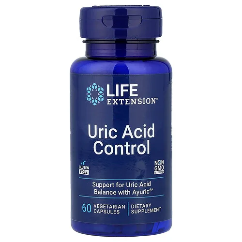 Life Extension, Control del ácido úrico, 60 cápsulas vegetales