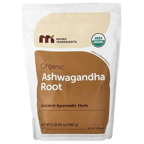 Micro Ingredients, Raíz de ashwagandha orgánico en polvo, 907 g (2 lb)