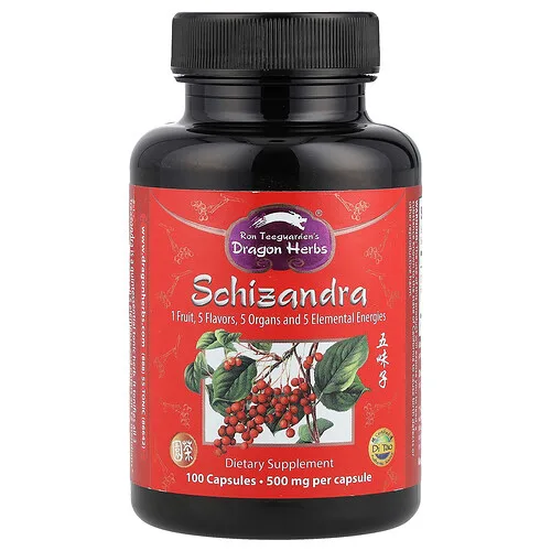 Dragon Herbs, Esquizandra, 500 mg, 100 cápsulas