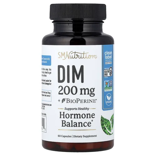 SMNutrition, DIM y BioPerine®, 60 cápsulas
