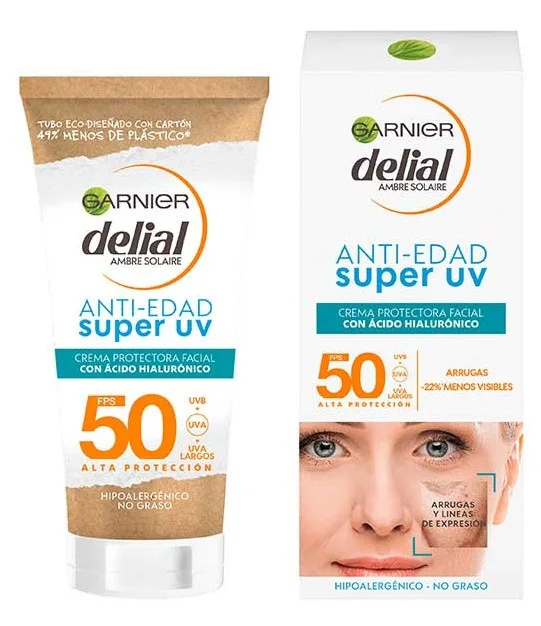 Delial Antiedad Super UV Crema Protectora Facial con Ácido Hialurónico 50 ml
