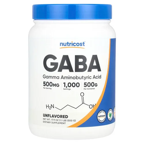 Nutricost, GABA, Sin sabor, 500 g (17,9 oz)