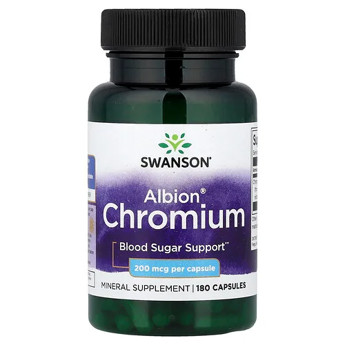 Swanson Vitamins, Cromo Albion®, 200 mcg, 180 cápsulas