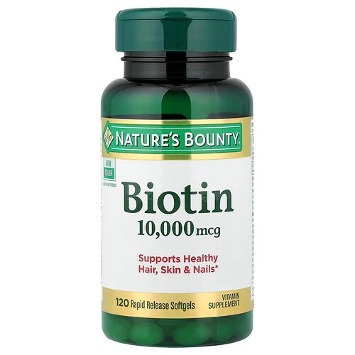 Nature's Bounty, Biotina, 10.000 mcg, 120 cápsulas de liberación rápida