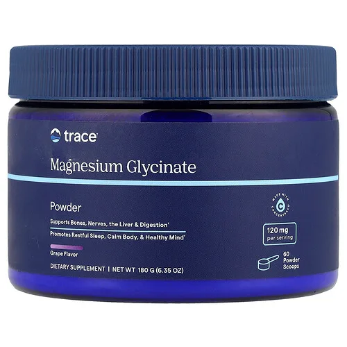 Trace, Glicinato de magnesio en polvo, Uva, 180 g (6,35 oz)