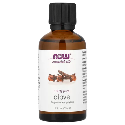 NOW Foods, Aceites esenciales, Clavo, 59 ml (2 oz. Líq.)