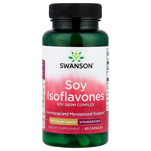 Swanson Vitamins, Isoflavonas de soya, 750 mg, 60 cápsulas