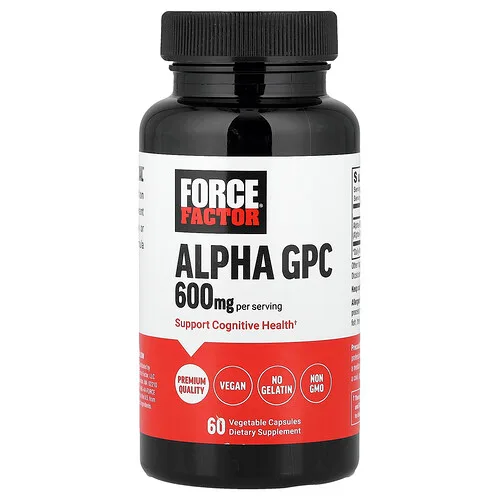 Force Factor, Alfa-GPC, 60 cápsulas vegetales (300 mg por cápsula)