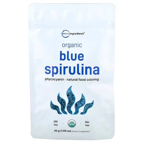 Micro Ingredients, Espirulina azul orgánica, 30 g (1,05 oz)