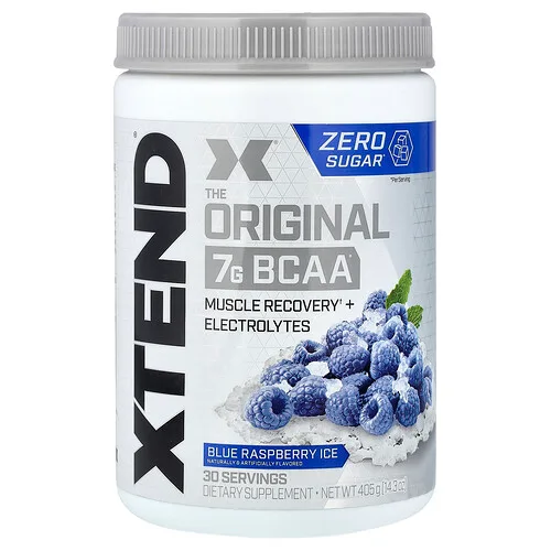 XTEND, 7 G de BCAA, Helado de frambuesa azul, 405 g (14,3 oz)
