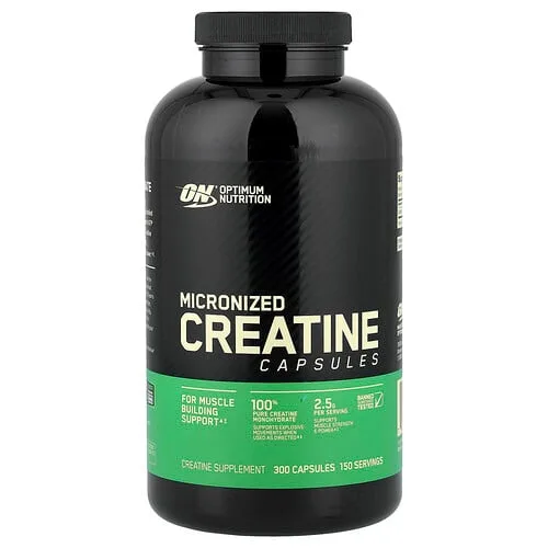Optimum Nutrition, Creatina micronizada, 300 cápsulas