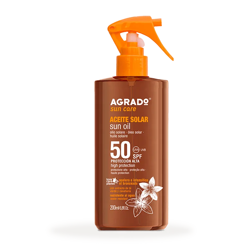 Aceite Solar SPF50 200 ml Agrado