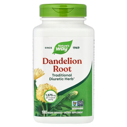 Nature's Way, Raíz de diente de león, 180 cápsulas veganas (525 mg por cápsula)