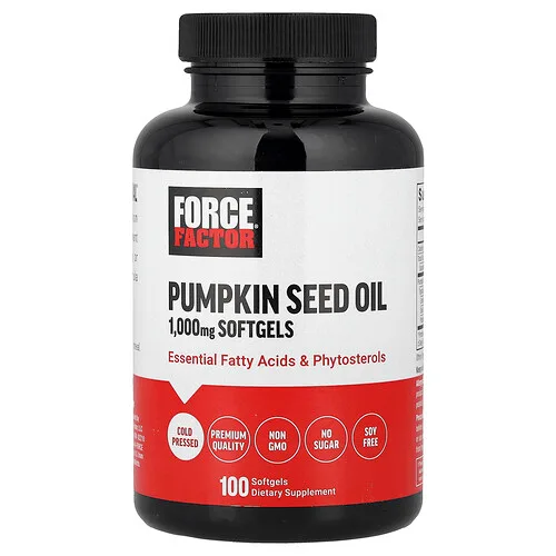 Force Factor, Aceite de semilla de calabaza, 1000 mg, 100 cápsulas blandas