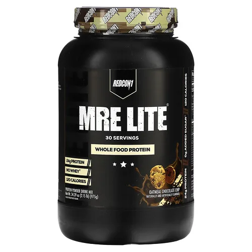 Redcon1, MRE Lite, Proteína de alimentos integrales, Avena y chips de chocolate, 975 g (2,15 lb)