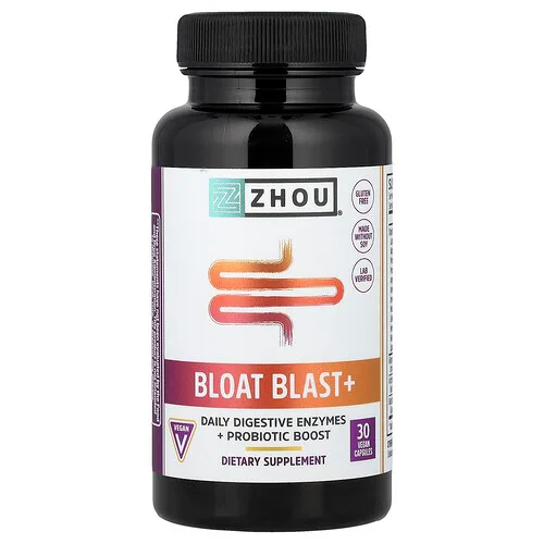 Zhou Nutrition, Bloat Blast +, 30 cápsulas veganas