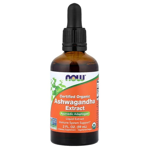 NOW Foods, Extracto de ashwagandha certificado, 59 ml (2 oz. líq.)