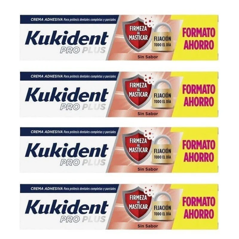 KUKIDENT Pro Plus La Mejor Fijación Cuádruplo 4x57 g