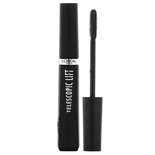 L'Oréal, Máscara de pestañas telescópica, 990 Blackest Black, 10 ml (0,33 oz. Líq.)