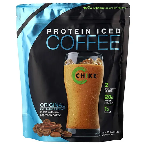 Chike Nutrition, Café helado con proteínas, Original, 434 g (15,3 oz)