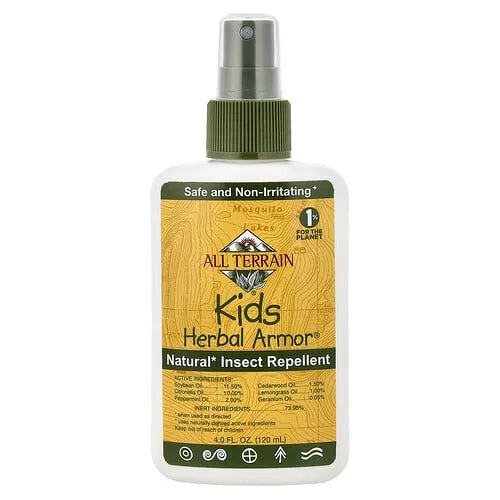 All Terrain, Herbal Armor para niños, Repelente de insectos natural, 120 ml (4 oz. líq.)