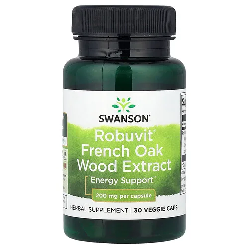 Swanson Vitamins, Extracto de madera de roble francés Robuvit®, 200 mg, 30 cápsulas vegetales