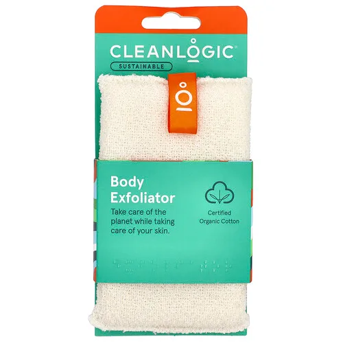 Cleanlogic, Exfoliante corporal sustentable, Blanco, 1 recuento
