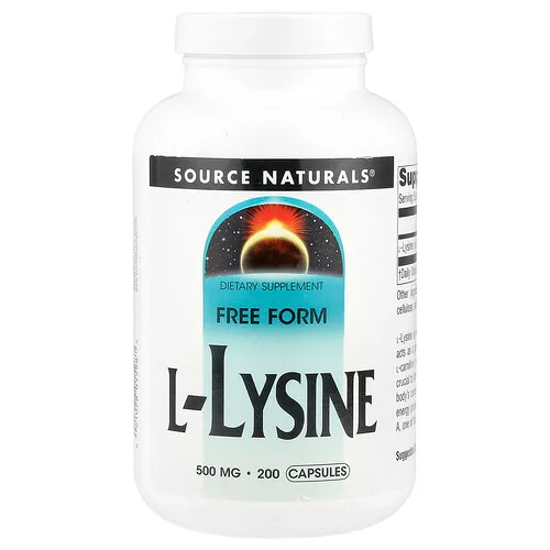 Source Naturals, L-lisina, 500 mg, 200 cápsulas