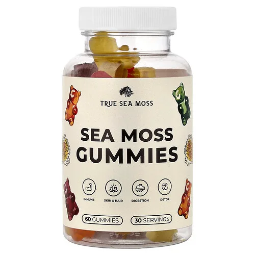 True Sea Moss, Gomitas de musgo marino, 60 gomitas