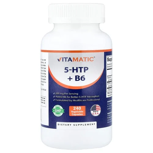 Vitamatic, 5-HTP más vitamina B6, 240 cápsulas vegetales