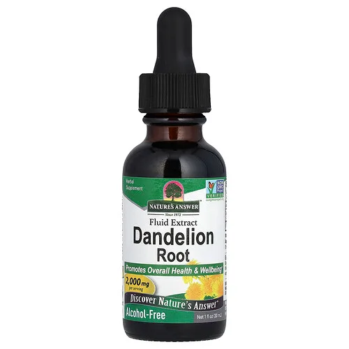 Nature's Answer, Extracto fluido, Raíz de diente de león, Sin alcohol, 2000 mg, 30 ml (1 oz. líq.)