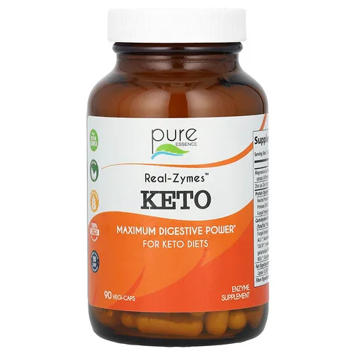 Pure Essence, Cetogénico de Real-Zymes, 90 cápsulas vegetales