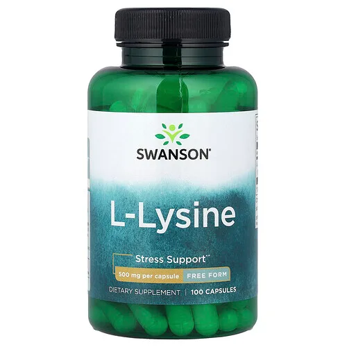 Swanson Vitamins, L-lisina, 500 mg, 100 cápsulas