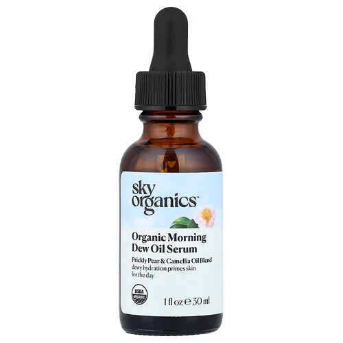 Sky Organics, Sérum con aceite de rocío matutino orgánico, Mezcla de aceites de nopales y camelia, 30 ml (1 oz. Líq.)