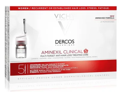 Dercos Aminexil Clinical Mujer Ampollas Anticaida