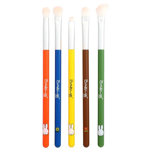 The Creme Shop, Miffy, Everyday Essentials, Set de brochas para sombras de ojos y bolsa de viaje, 6 piezas