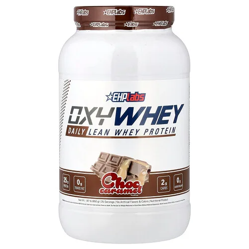 EHPlabs, OxyWhey, Proteína de suero de leche magra de uso diario, Caramelo de chocolate, 850 g (1,87 lb)