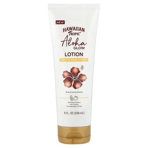 Hawaiian Tropic, Loción iluminadora de aloha, Mango y papaya tropicales, 236 ml (8 oz. líq.)