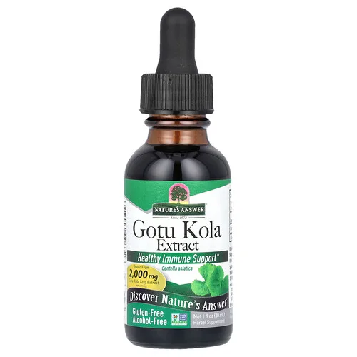 Nature's Answer, Extracto de gotu kola, Sin alcohol, 2000 mg, 30 ml (1 oz. líq.)
