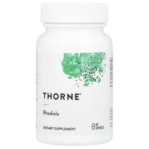 Thorne, Rodiola, 60 cápsulas (100 mg por cápsula)