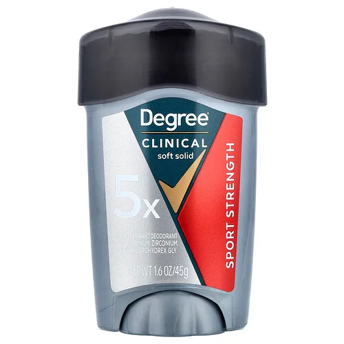Degree, Protección clínica, Desodorante antitranspirante, Sólido suave, Concentración deportiva, 48 g (1,7 oz)