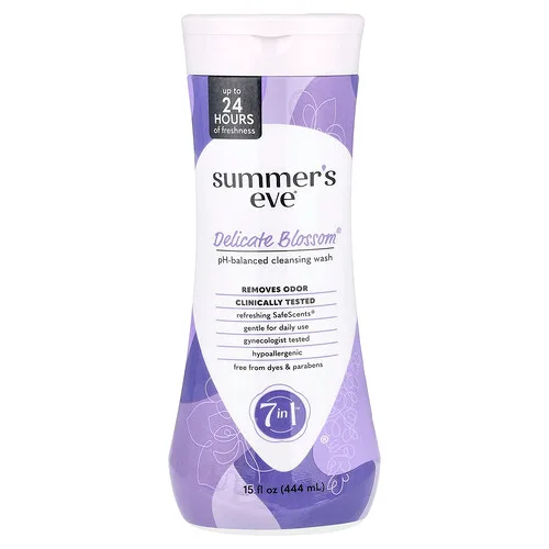 Summer's Eve, Solución de higiene íntima con pH equilibrado 7 in 1™, Delicate Blossom®, 444 ml (15 oz. líq.)