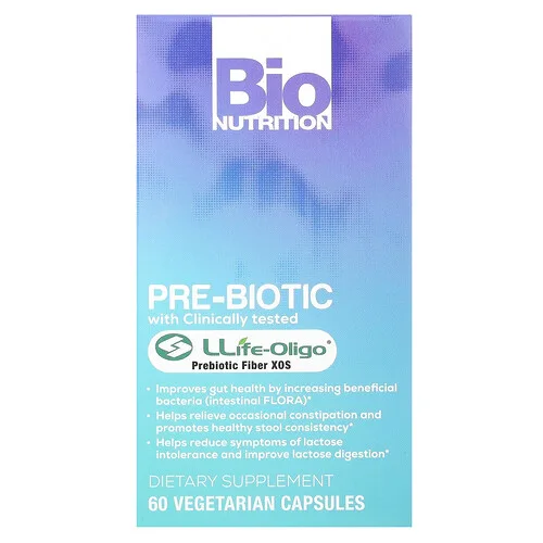Bio Nutrition, Prebiótico, 60 cápsulas vegetales (700 mg por cápsula)
