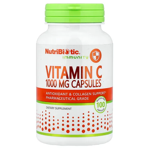 NutriBiotic, Inmunidad, Vitamina C, 1000 mg, 100 cápsulas sin gluten