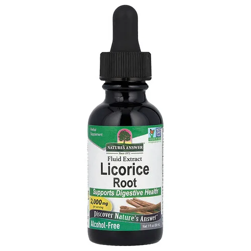 Nature's Answer, Raíz de regaliz, Extracto fluido, Sin alcohol, 2000 mg, 30 ml (1 oz. líq.)
