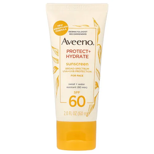 Aveeno, Protección e hidratación, Protector solar para el rostro, FPS 60, 60 ml (2 oz. líq.)