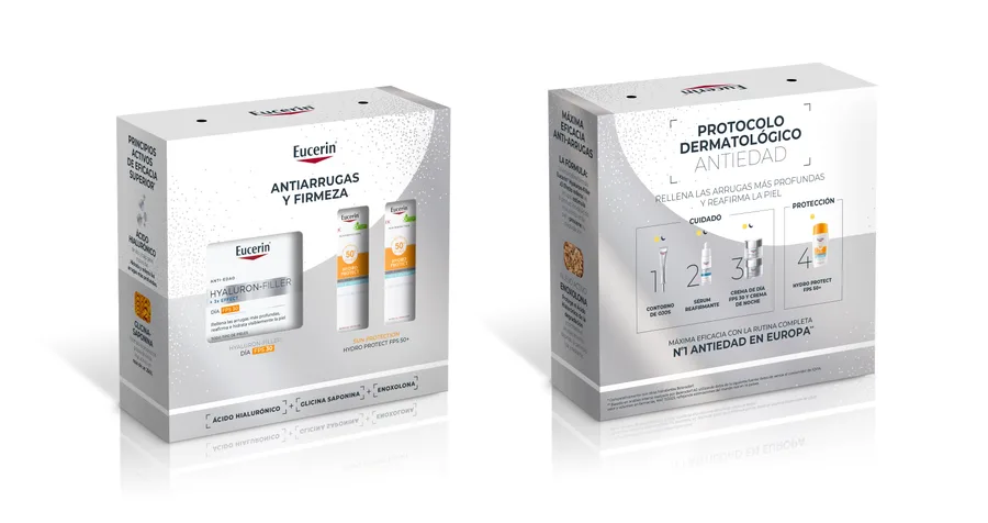 Eucerin Pack Antiedad Hyaluron-Filler Crema de Día FPS 30 50ml + 2 Minis Sun 5ml